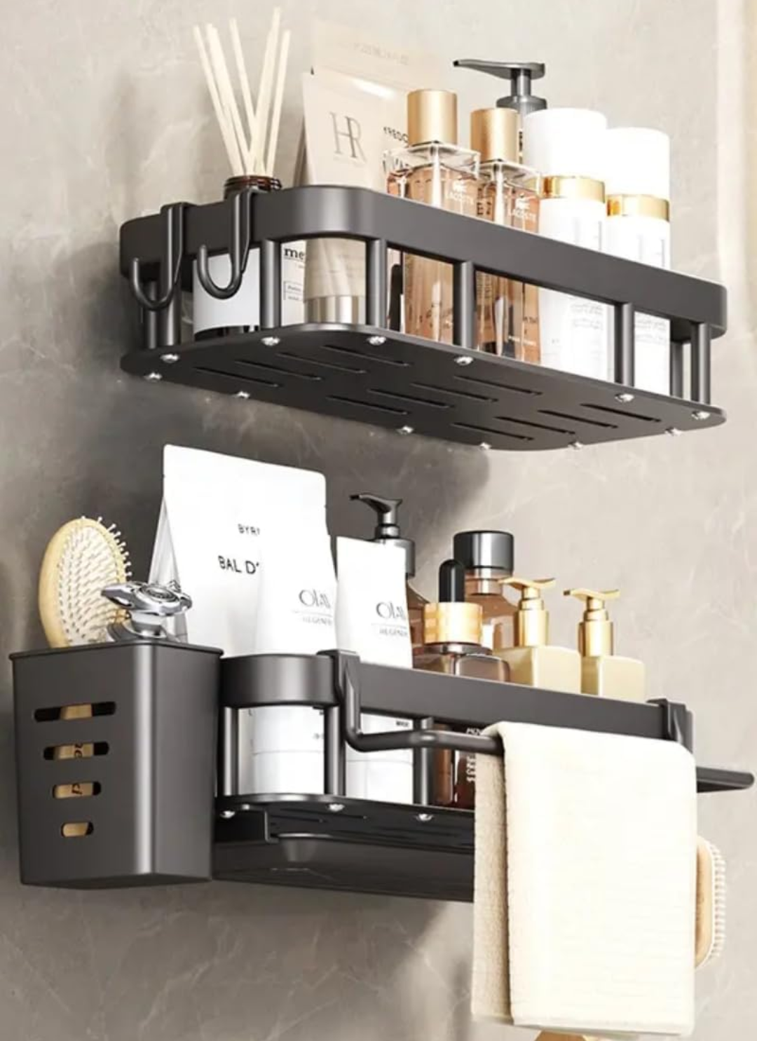 Aesthetic Kitchen/Bathroom shelf/brush stand