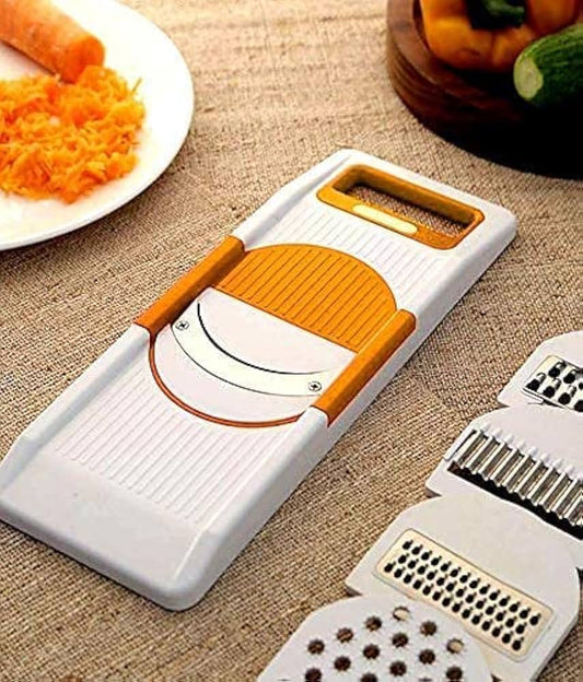 6 in 1 Slicer & Grater with Safety Holder & Extra Sharp V Blade